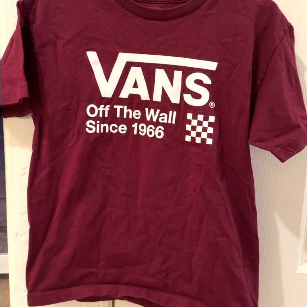 Vans Red Short Sleeve Tee Classic Logo